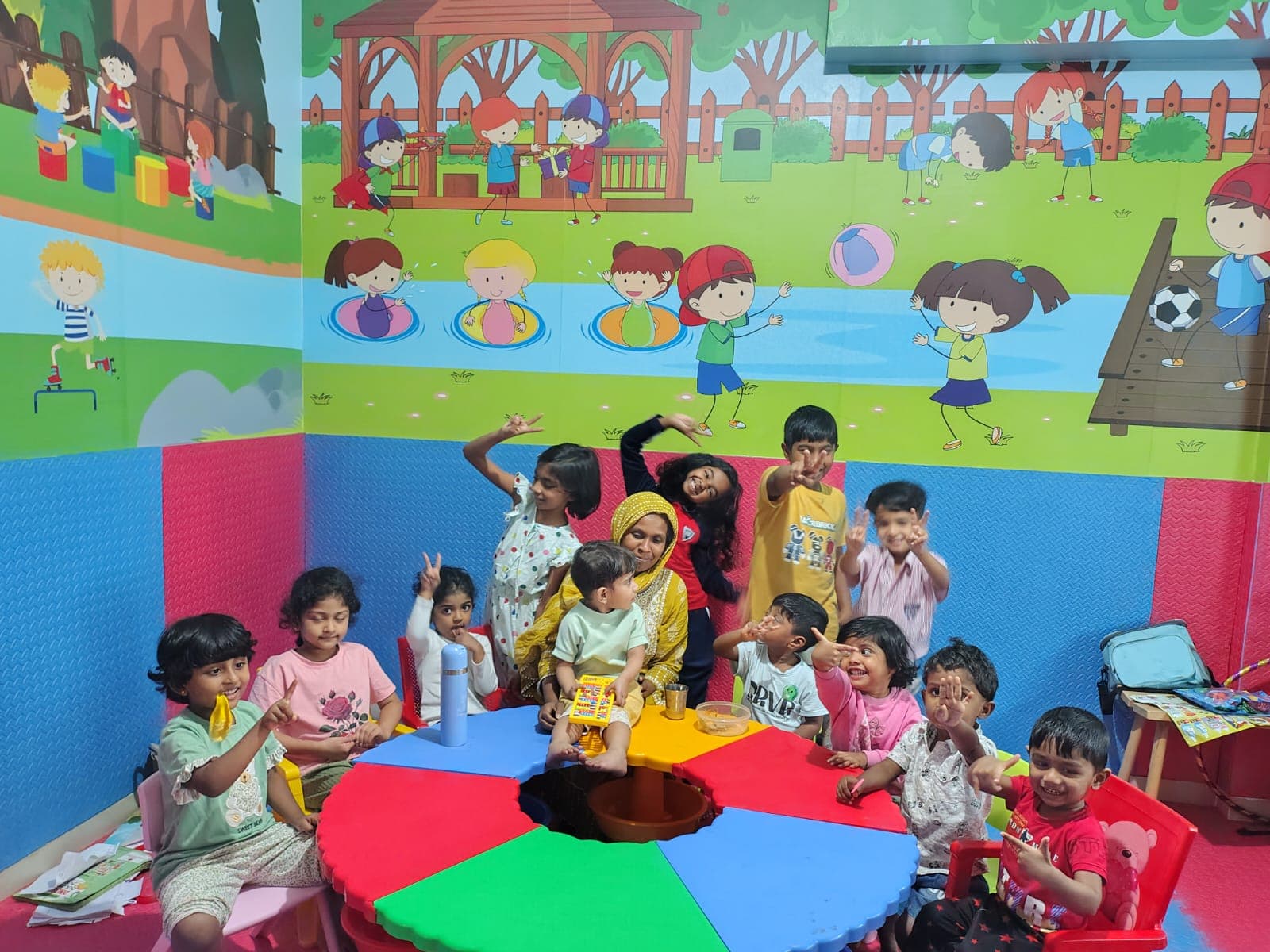 Children learning and playing